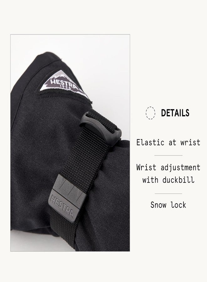 Hestra Unisex Powder Gauntlet 3-Finger Glove I Leather Glove for Alpine Skiing & Everyday Winter Wear - Black - 9 - Image 4