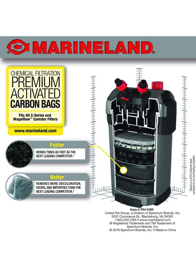 مارين لاند أكياس كربون مارينلاند، قطعتان، تدعم ترشيح أحواض السمك الكيميائية، مقاسات S وT وX، تناسب جميع فلاتر سلسلة C وMagniflow Canister - Image 1