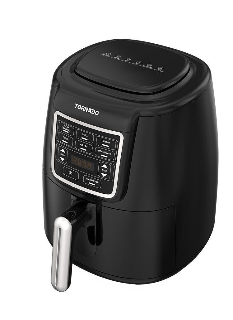 TORNADO Air Fryer 1550 Watt 4 Liter LED Display Black x Silver THF-1554D-XL-BS  - Image 3