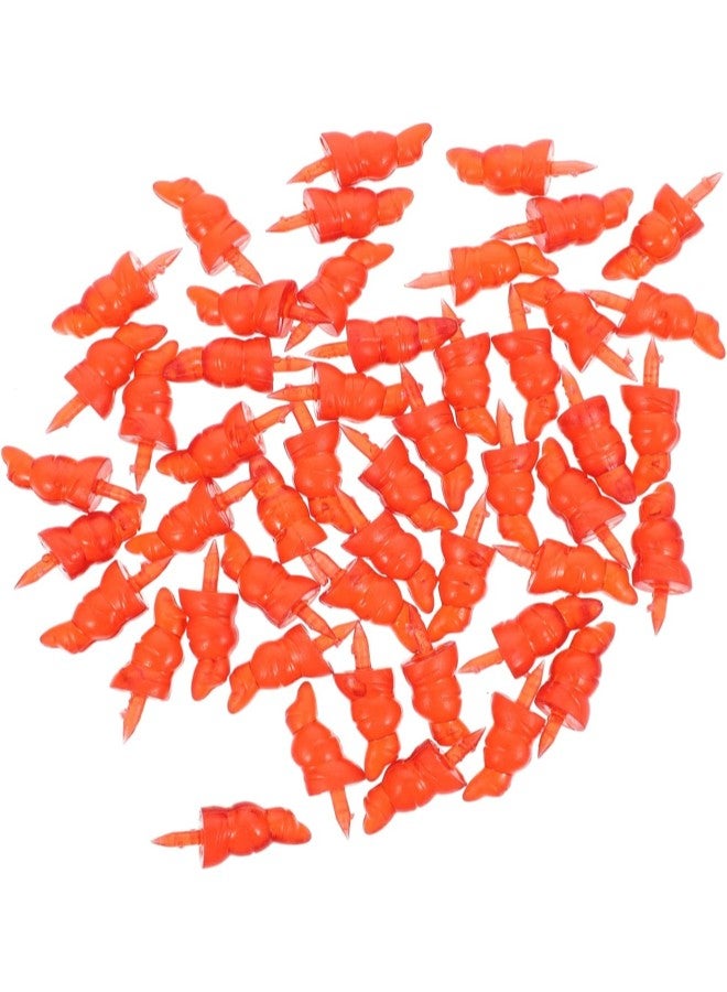 klarako 50pcs Snowman Making Toy Noses Beads Plastic Toy Nose Santa Claus Dolls Safety Noses DIY Ornament Christmas Decoration Craft Red - Image 1