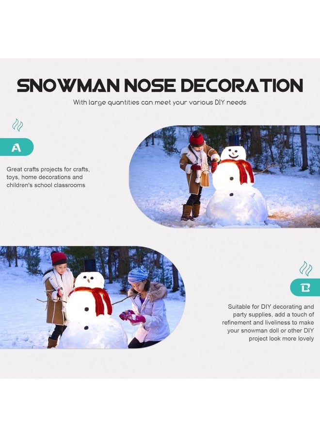 klarako 50pcs Snowman Making Toy Noses Beads Plastic Toy Nose Santa Claus Dolls Safety Noses DIY Ornament Christmas Decoration Craft Red - Image 3