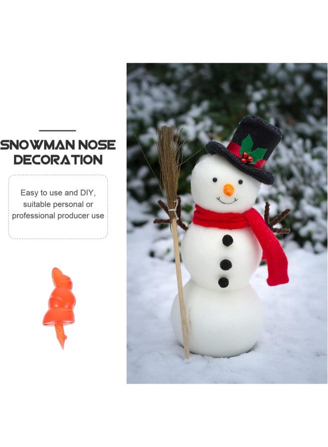 klarako 50pcs Snowman Making Toy Noses Beads Plastic Toy Nose Santa Claus Dolls Safety Noses DIY Ornament Christmas Decoration Craft Red - Image 2