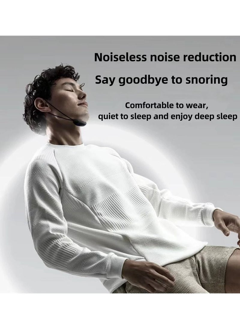 SYOSI - Electric Stop Snoring Device, Smart Throat Snoring Device, Hanging Ears Portable USB Snore Stopper with Pulse Assistance Technology, Relieve Snoring Portable Rechargeable Good Sleep Aid Retainer - Image 1