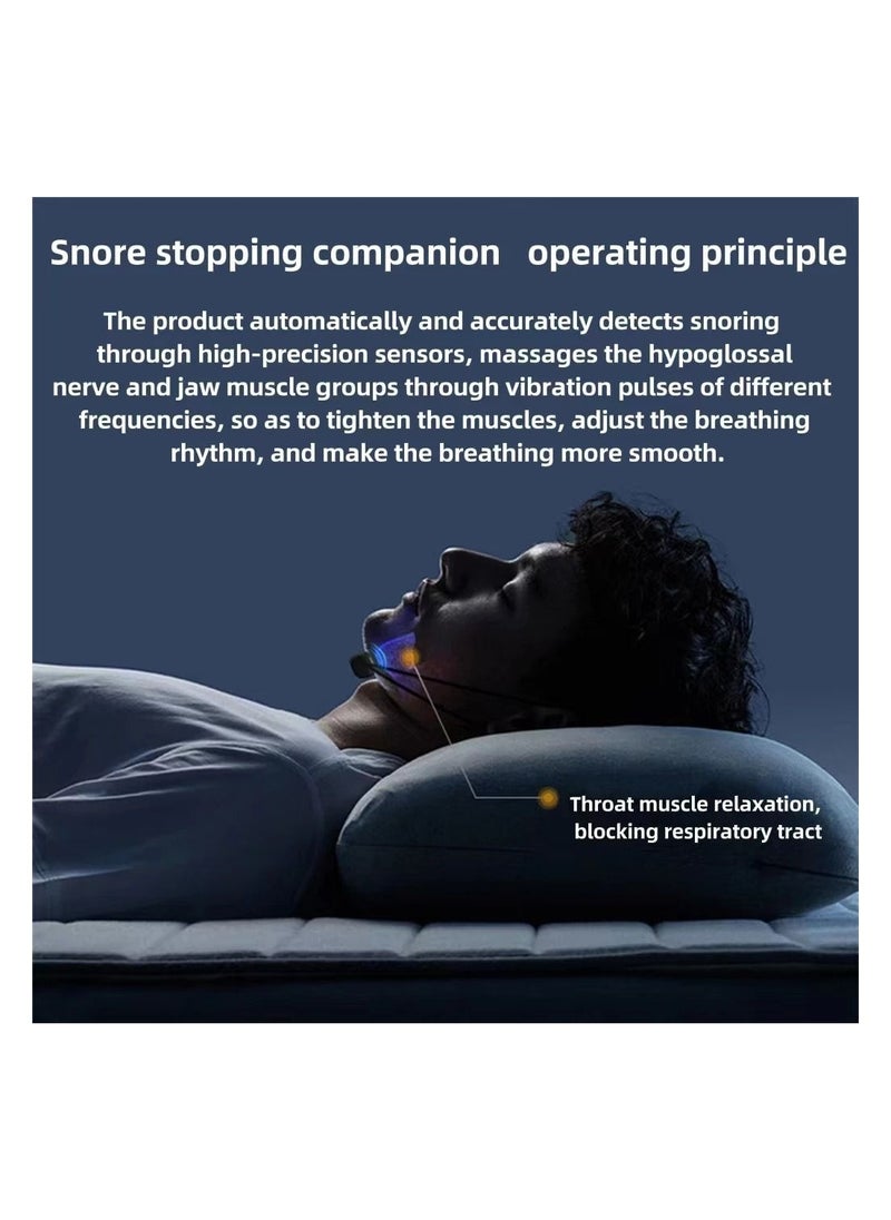 SYOSI - Electric Stop Snoring Device, Smart Throat Snoring Device, Hanging Ears Portable USB Snore Stopper with Pulse Assistance Technology, Relieve Snoring Portable Rechargeable Good Sleep Aid Retainer - Image 1