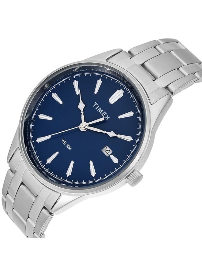تيميكس ساعة TIMEX تناظرية للرجال، بمينا مستدير ومقاومة للماء - Image 4