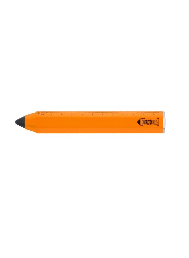 ترويكا قلم رصاص متعدد الاستخدامات من ترويكا كونستركشن إندليس - PEN20/NO - مزود برأس كتابة مستدام لا ينقطع - غير قابل للكسر، لا يحتاج إلى بري - مسطرة سنتيمتر/بوصة - رأس كتابة قابل للاستبدال - برتقالي نيون - Image 2