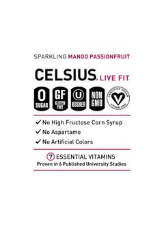 Celsius Sparkling Mango Passionfruit, Functional Essential Energy Drink 12 Fl Oz (Pack of 12)  - Image 4