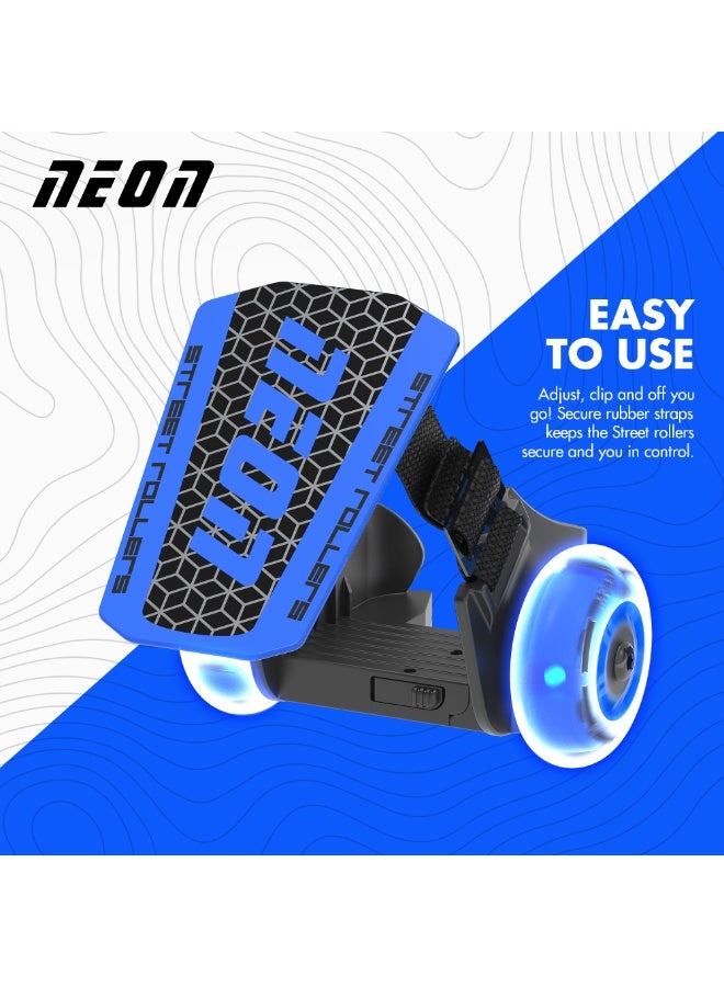 نيون  نيوون يڤوليشن ستريت رولر أزرق – زلاجات إنلاين قابلة للتعديل مع بطانات مريحة، محامل عالية الدقة، عجلات متينة، تعديل المقاس بدون أدوات، زلاجات للياقة البدنية والترفيه في الهواء الطلق للأطفال والمراهقين – 101022 - Image 1