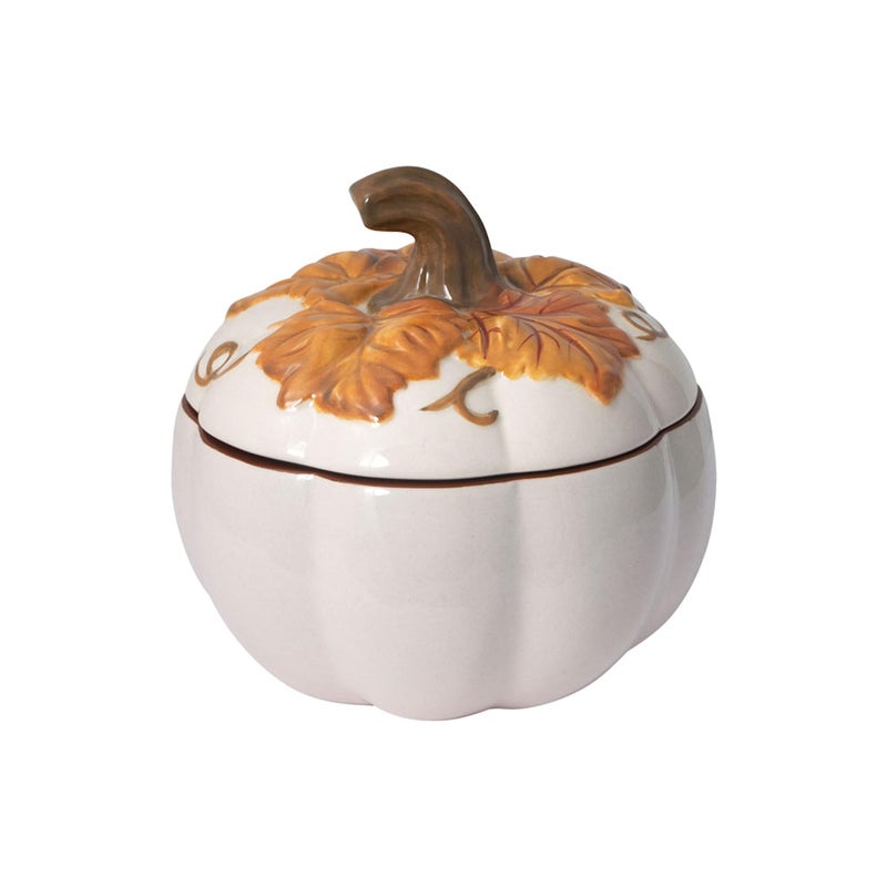 Pfaltzgraff Pfaltzgraff Autumn Berry Covered Pumpkin Bowl, Holds 20 Ounces, Cream  - Image 1