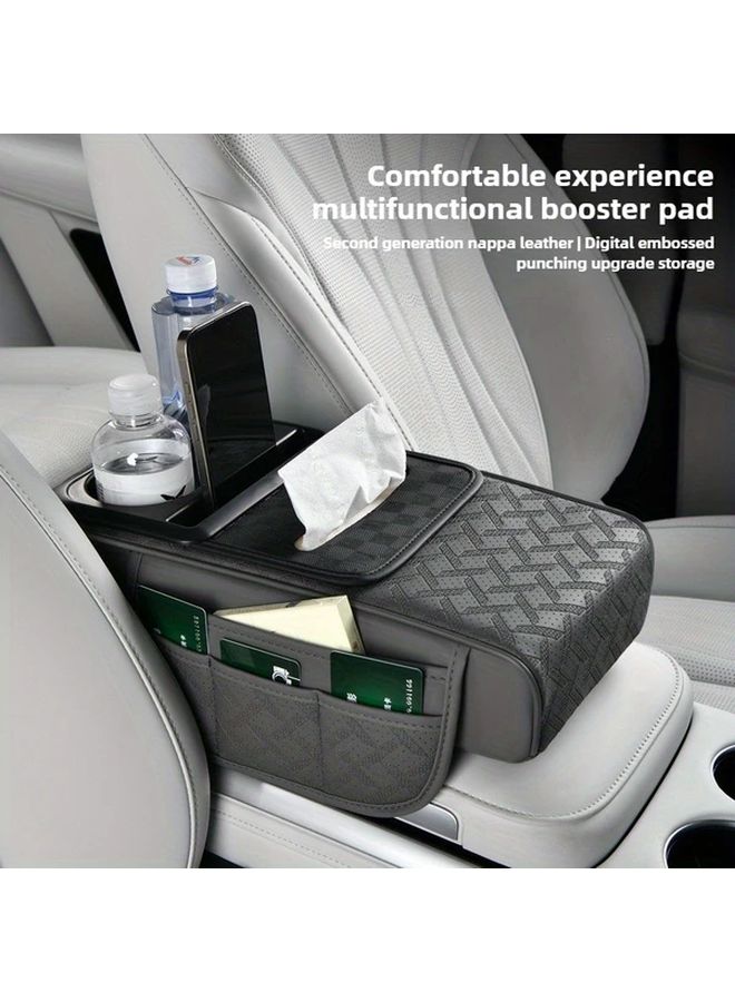 Six In One Car Center Console Organizer Cup Holder Storage Box Lafite Red - Image 1