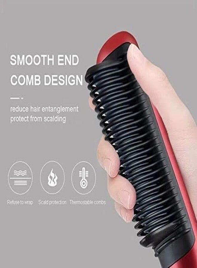 Right Gear 2in1 Hair Straightener & Curler Brush, Hair Straightening Iron With Built-in Comb, Fast Heating & 6 Temp Settings & Anti-Scald, Perfect For Home Hair Styler - Image 3
