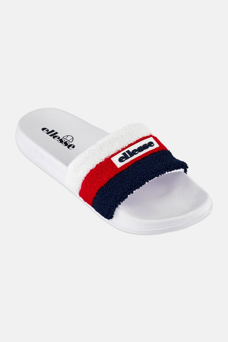 Ellesse Men Triply Brand Logo Slip On Slides, White - Image 1