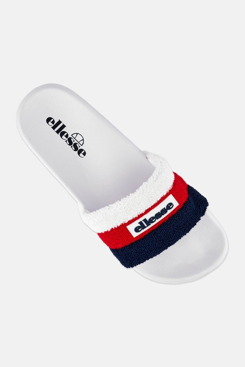 Ellesse Men Triply Brand Logo Slip On Slides, White - Image 4