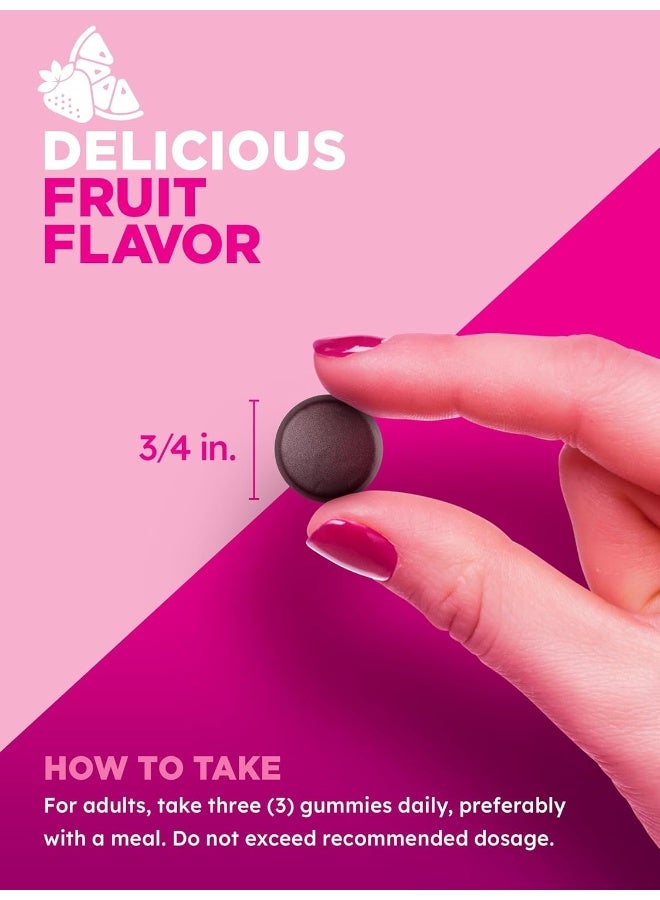 PINK Prenatal Vitamins | 60 Gummies with DHA and Folic Acid | Non-GMO & Gluten Free Multivitamin | Fruit Flavor - Image 3