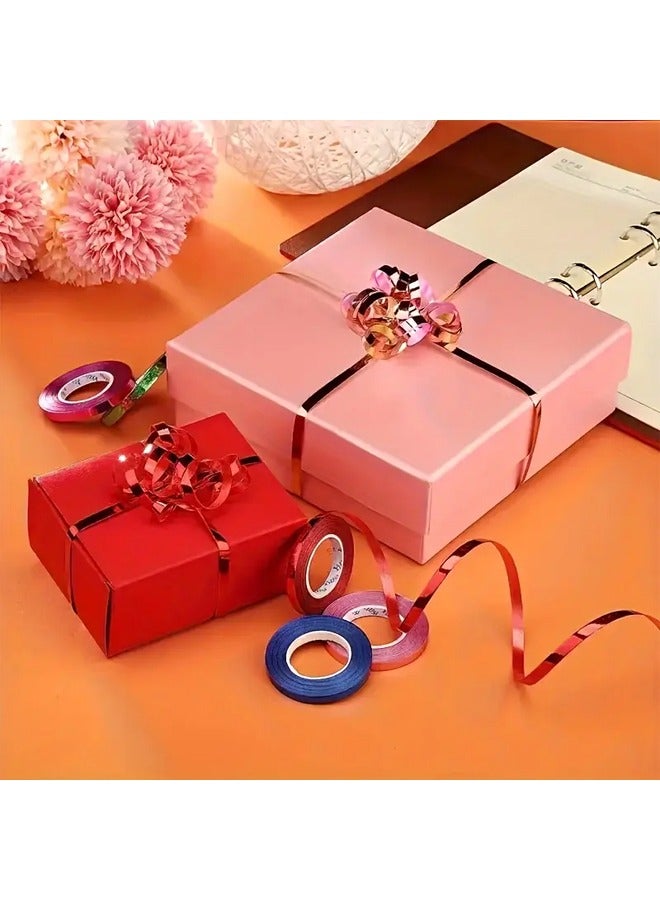 3 Roll, 273 Meter Curling Ribbon, Crimped Curling Ribbon Metallic Balloon Ribbon Gift Wrap Ribbon Balloon String Shiny Wrapping Ribbon For Crafts, Birthday, Wedding, Party Decoration, Ribbons For Bouquets, Flower Wrapping Paper, Craft Supplies, Fabric, Handmade Wedding Bouquets Material(Multicolor)