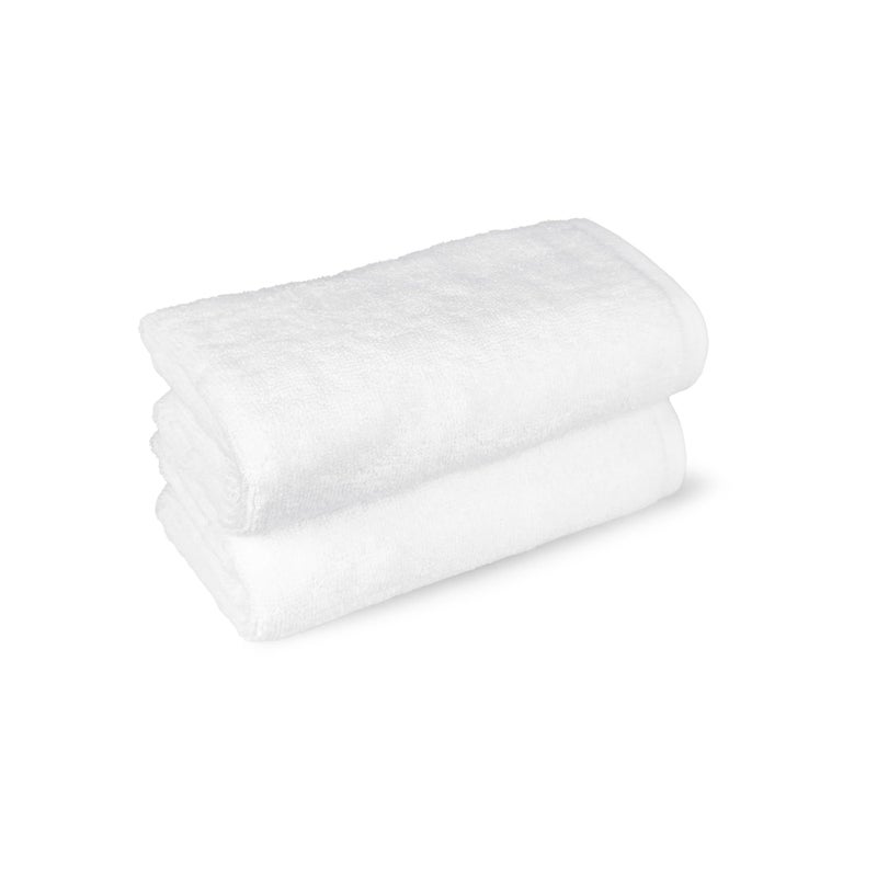 MYTRIDENT Trident Towels for Hand, Hotel Premium Whites Collection, Durable, 100% Cotton, Easy Care, 2 Hand Towels, White - Image 2
