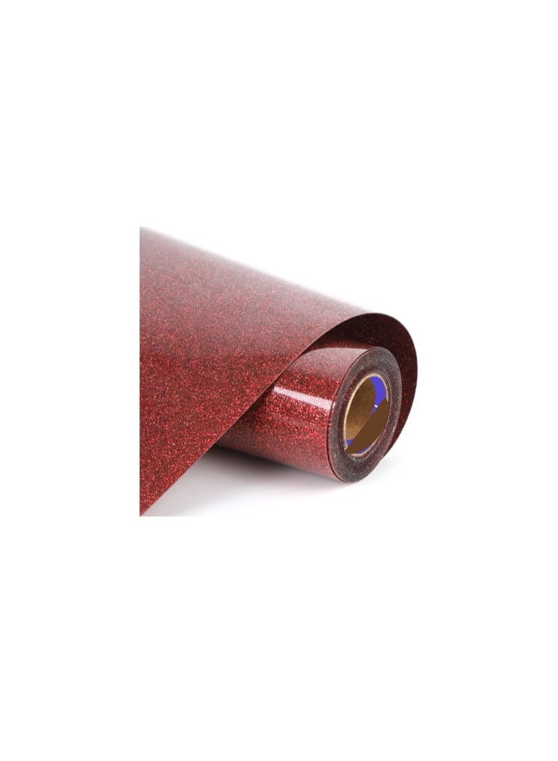 Kalon KALON® Read Glitter Heat Transfer Vinyl Roll 12'' x 10ft 3 Meter for T-Shirts, Bags,fabric.Craft Hats & Shoes – Premium HTV for Iron-On or Heat Press HTV roll for t-shirt printing  3 Meter - Image 2