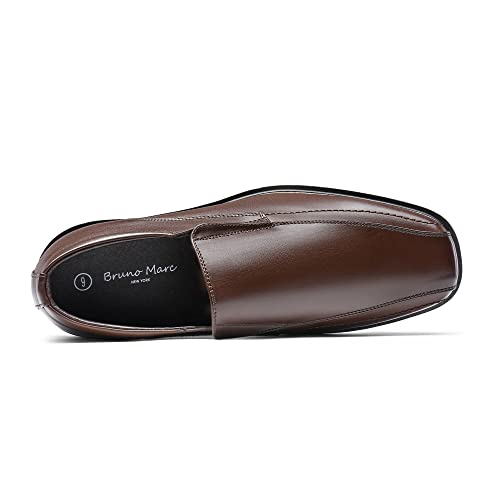 Bruno Marc Men's Square Toe Dress Loafers Shoes,Size 10.5,5-Dark Brown,CAMBRIDGE-05 - Image 4