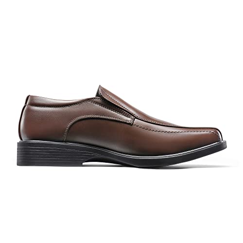 Bruno Marc Men's Square Toe Dress Loafers Shoes,Size 10.5,5-Dark Brown,CAMBRIDGE-05 - Image 3