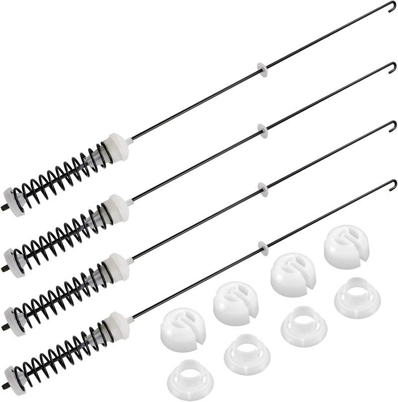 Techecook Updated W10780045 Washer Suspension Rods Kit (4 Pack) - Replacement for Whirlpool Kenmore Maytag Amana suspension rod W10537442 W10780053 WTW4616FW0 NTW4516FW0 NTW4516FW1 WTW4800BQ1 - Image 1