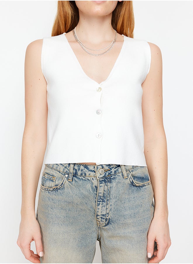 trendyol Basic Vest Look Premium Yarn/Special Yarn Knitwear Blouse  - Image 4