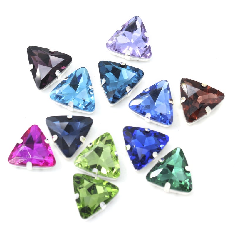 Super Flash Glass Hand-Stitched Claw Drill Multi-Size Triangle Thickened Claw Drill Diy Clothing Wedding Dress Hand-Stitched Drill Accessories - Image 5