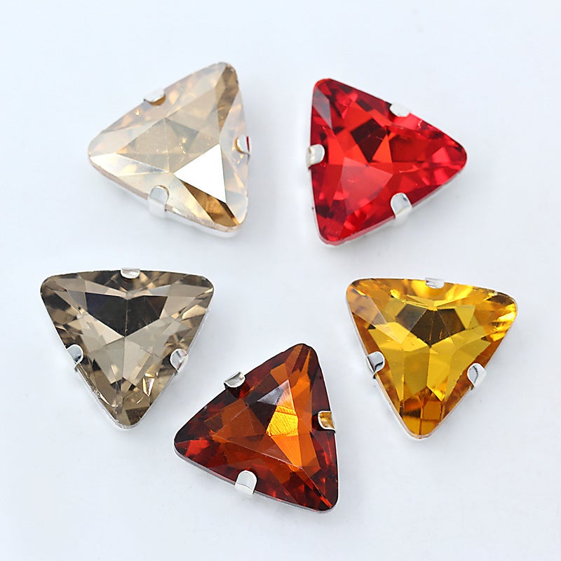 Super Flash Glass Hand-Stitched Claw Drill Multi-Size Triangle Thickened Claw Drill Diy Clothing Wedding Dress Hand-Stitched Drill Accessories - Image 2