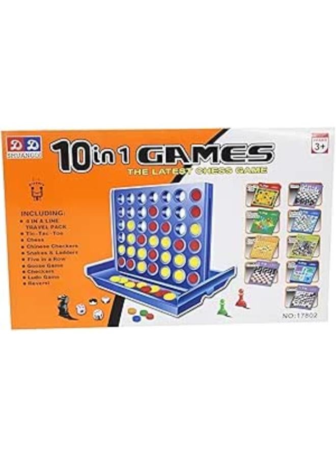 لعبة Connect 4 الكبيرة من Next Store، 10 ألعاب في واحدة - لعبة استراتيجية عائلية متنوعة - تنمية المهارات الفكرية - ألعاب ممتعة للأطفال والكبار