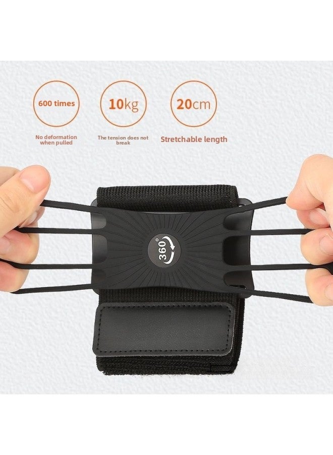 Generic Driving Takeout Special Detachable Rotating Mobile Phone Arm Bag Wrist Bag Mobile Phone Holder Arm Sleeve Wrist Strap Armband-Color:Green Arm Band Detachable Model  - Image 2