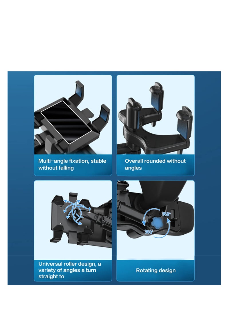 Rotatable and Retractable Car Phone Holder, 360° Universal Rearview Mirror Phone Mount, Multifunctional Design for All Cars - 1 Piece - Image 4