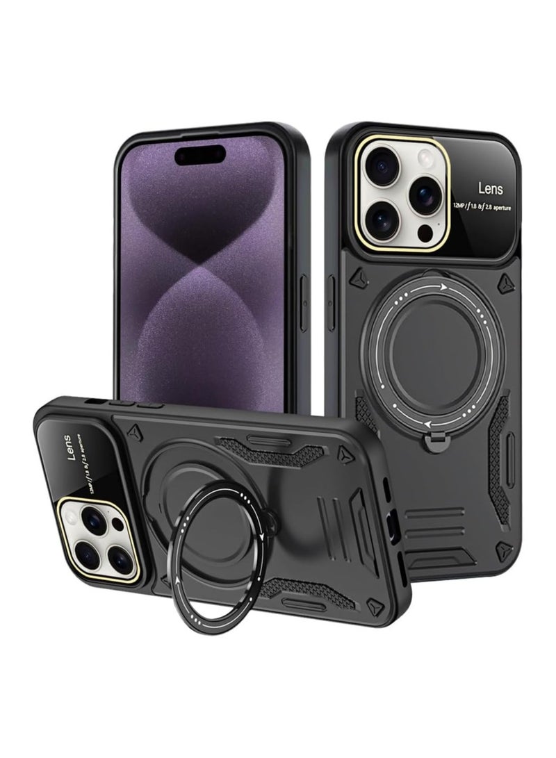 general Case for iPhone 16 Pro Max (2024), Ultra-thin case with 360° magnetic adjustable stand, Compatible with in-car and wireless charging, Drop-proof protective back cover - Image 1