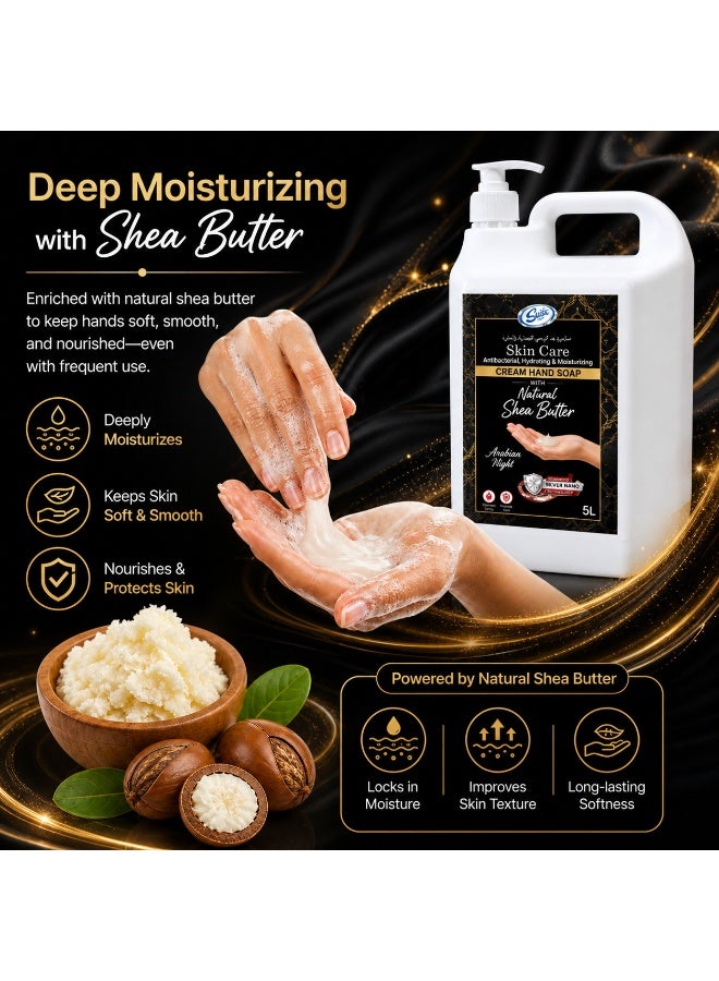 Swish Super Skin Care Antibacterial Cream Hand Wash Soap 5L with Pump, Hydrating & Moisturizing Liquid Hand Wash with Silver Nano Technology & Shea Butter (Arabian Night) - Image 4