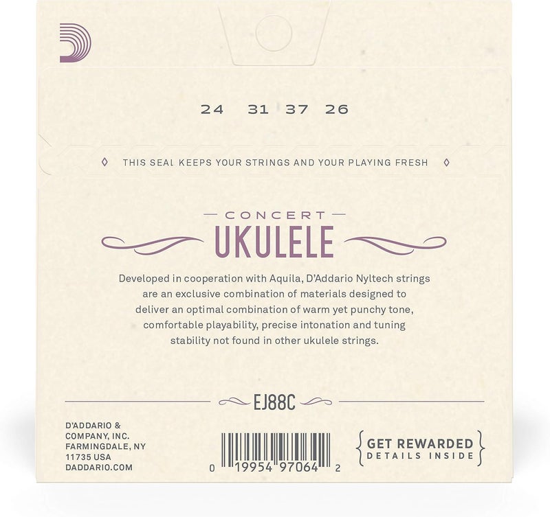 D'Addario EJ88C Nyltech Concert Ukulele Strings - Image 3