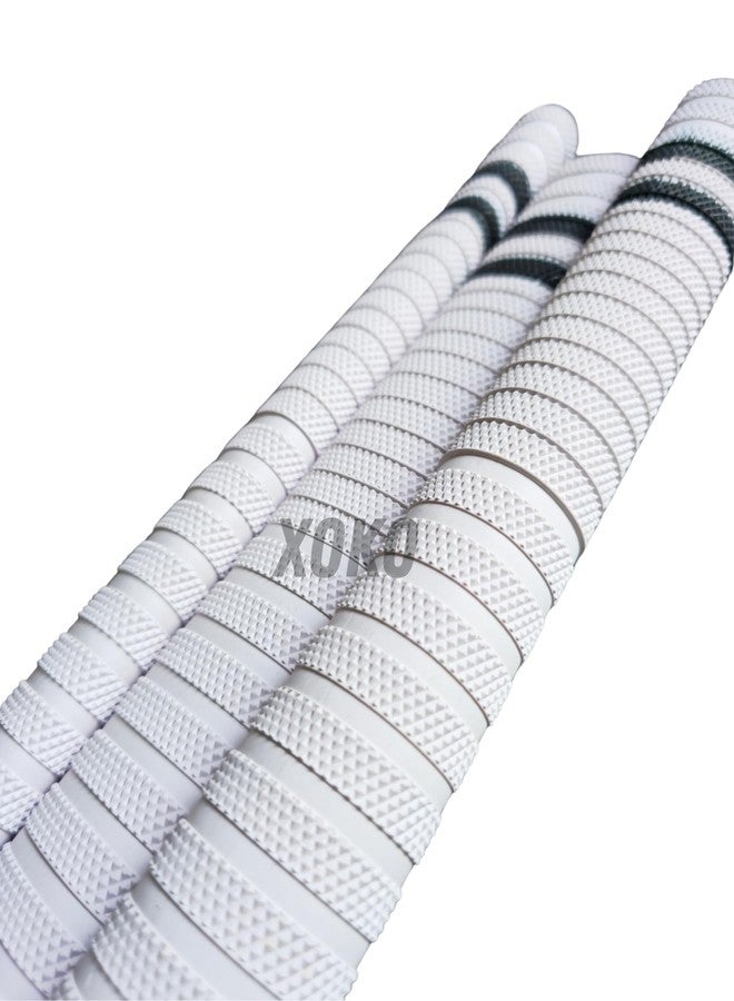 XOKO Cricket Bat Handle Grips, White with Black Stripes, Enhanced Performance, Shock Absorbing (White Pack of 6) - Image 4