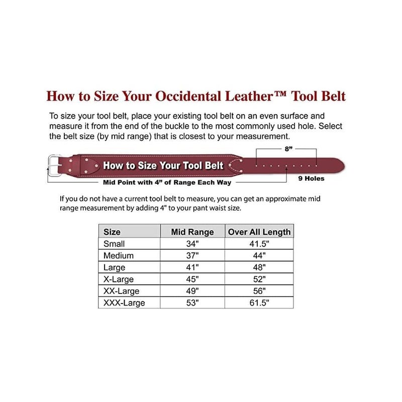 Occidental Leather 5002 XL 2-Inch Thick Leather Work Belt, X-Large, Brown - Image 4