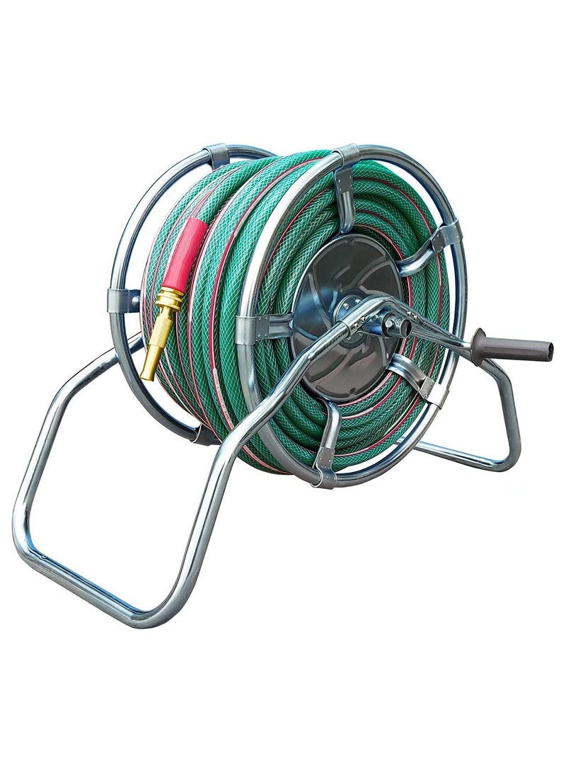 ALAYED Steel Reel With Garden Hose 50 Meter 3/4 Inch - Image 1