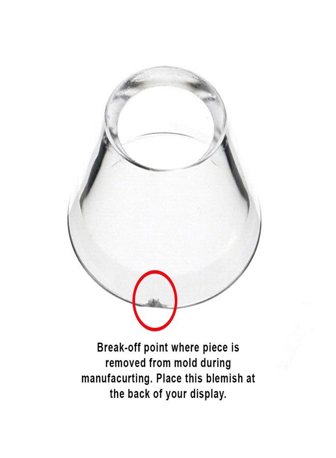 مجموعة من 5 حوامل عرض مخروطية شفافة قابلة للعكس من OnFireGuy | حامل عرض مزخرف لكرات الجولف | حامل عرض أنيق للكرات الزجاجية | مثالي لعرض كرات الجولف والبيض المزخرف - Image 5