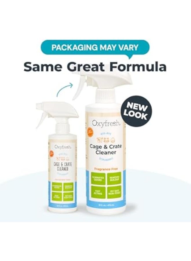 Oxyfresh Premium Crate & Cage Cleaner â€“ Professional Dog Crate & Small Animal & Bird Cage Odor Eliminator â€“ Quickly Cleans, Removes Poop & Deodorizes Pet Odors â€“ Safe & Bleach Free