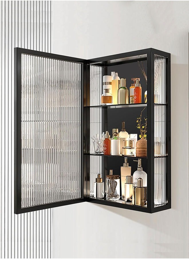 Golden Bathroom Wall Cabinet 3-Tier Wall Mounted Bathroom Cabinet Medicine Cabinet with Door Over The Toilet Storage Cabinet Multifunction Storage Organizer for Laundry Bathroom Kitchen(11.8in)  - Image 1