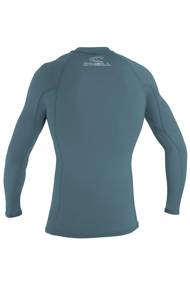 O'NEILL O' NEILL Men's Basic Skins 50+ Long Sleeve Rash Guard, Dusty Blue, XL  - Image 3