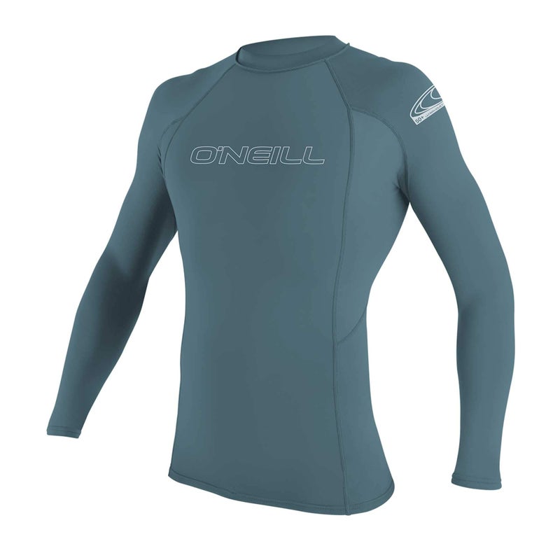 O'NEILL O' NEILL Men's Basic Skins 50+ Long Sleeve Rash Guard, Dusty Blue, XL  - Image 4