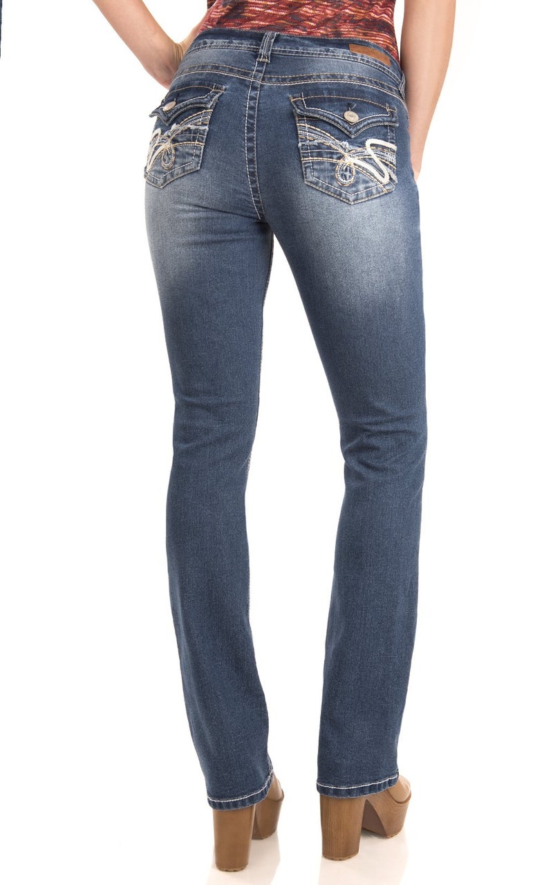 WallFlower Legendary Bootcut Jeans for Women, Classic Fit Mid-Rise Insta Stretch Denim in Standard and Plus Size, Juniors Jeans - Keller, 11 - Image 2