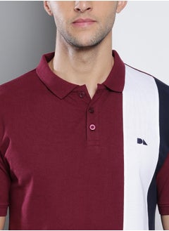 Dennis Lingo قميص بولو بورجوندي بقصّة Slim Fit للرجال  - Image 2