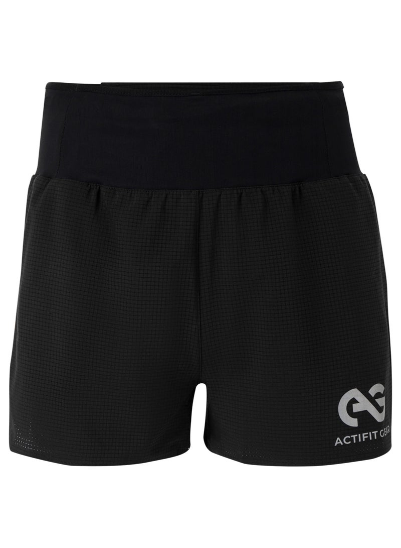 Actifit Gear Men's Quickdry Breathable Gym Athletic Running Shorts With Mesh Pockets and Zippered Back Pocket - Image 2