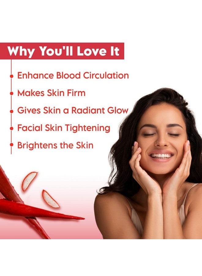 Clensta Red Aloe Vera Skin Glow Facial Kit For Women & Men With Vitamin C Glutathione & Niacinamide For Brightening Radiant Reduces Dullness For All Skin Types | Size 10 X 6Gm | New Launch - Image 4