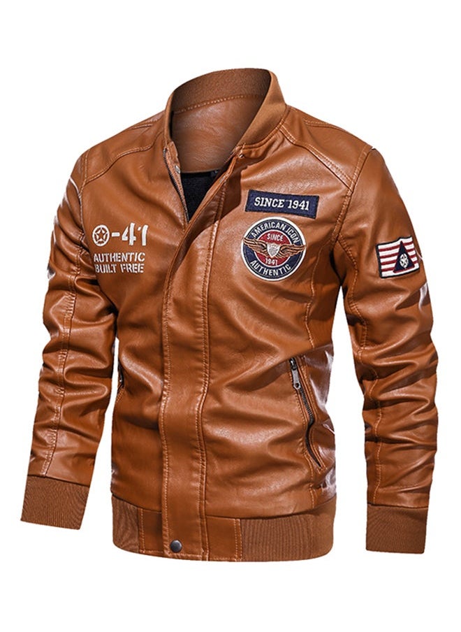 NIBEMINENT - Patch Detail Jacket Brown - Image 1