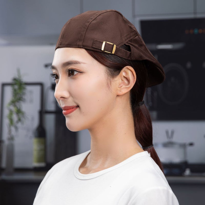 Catering Work Cap Breathable Net Forward Cap Men And Women Chef Beret Milk Tea Shop Restaurant Waiter Hat - Image 1