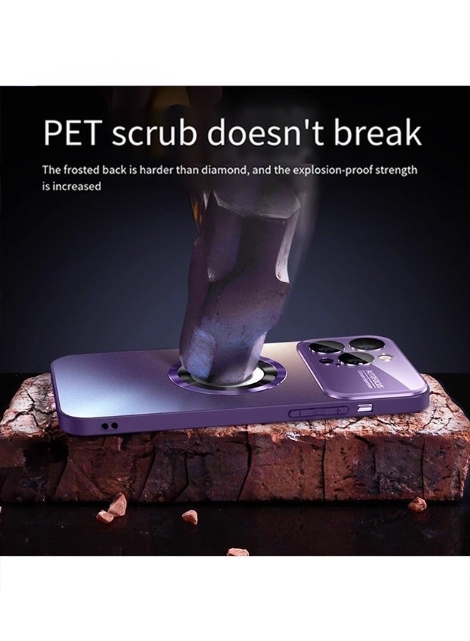 iPhone 15 Pro Max Case Cover Compatible with Magsafe Magnetic Designed Shockproof Case Equipped with lens film and Integrated dustproof net Cover Back Hard Cases Purple - Image 2