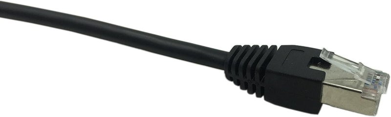 CERRXIAN كابل شبكة LAN Ethernet CERRXIAN RJ45 ذكر إلى أنثى Cat 5e تركيب لوحة أسود 2م - Image 3