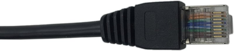 CERRXIAN كابل شبكة LAN Ethernet CERRXIAN RJ45 ذكر إلى أنثى Cat 5e تركيب لوحة أسود 2م - Image 4